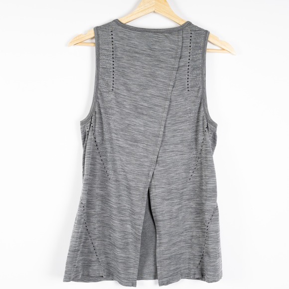 Athleta Tank Top Sz S Heather Gray Athletic Workout Sleeveless Foothill Seamless - Picture 3 of 9